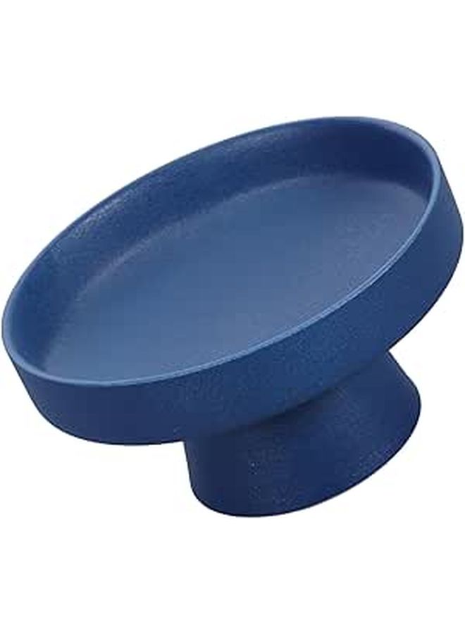 White Ceramic Pedestal Fruit Bowl Serving Tray for Snacks Desserts Home Party Display - Image 1