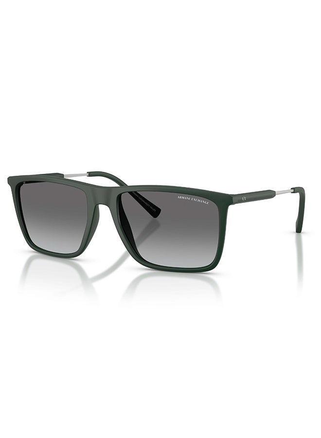 Armani Exchange نظارات شمسية مربعة كاملة الإطار للرجال AX4160S 837911 - حجم العدسة: 57 مم - Image 1