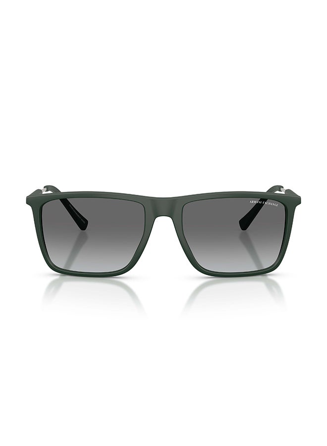 Armani Exchange نظارات شمسية مربعة كاملة الإطار للرجال AX4160S 837911 - حجم العدسة: 57 مم - Image 2