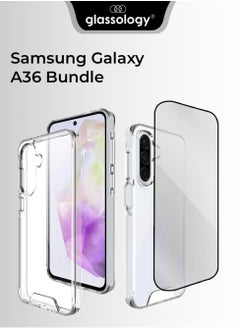 glassology Glassology Clear Case + Screen Protector Bundle  for Samsung Galaxy A36 360° Protection, Shatterproof, Anti-Yellowing, Premium Tempered Glass, High Clarity  - Image 1