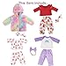 Sweet Dolly New Born Baby Doll Clothes Coat Pajamas Bodysuits Outfits for 14 Inches to 18 Inches Dolls 15 Inch Baby Dolls 10 PCs in Total Clothes and Accessories - Image 4