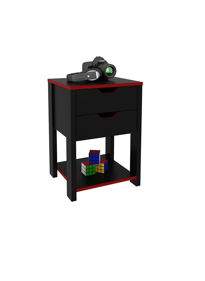DANUBE HOME Atlaz Storage Cabinet With 2 Drawers Kitchen Organiser Side Board Modern Design Furniture For Dining Room L 39.5x35.6x56 Cm Red/Black  - Image 2
