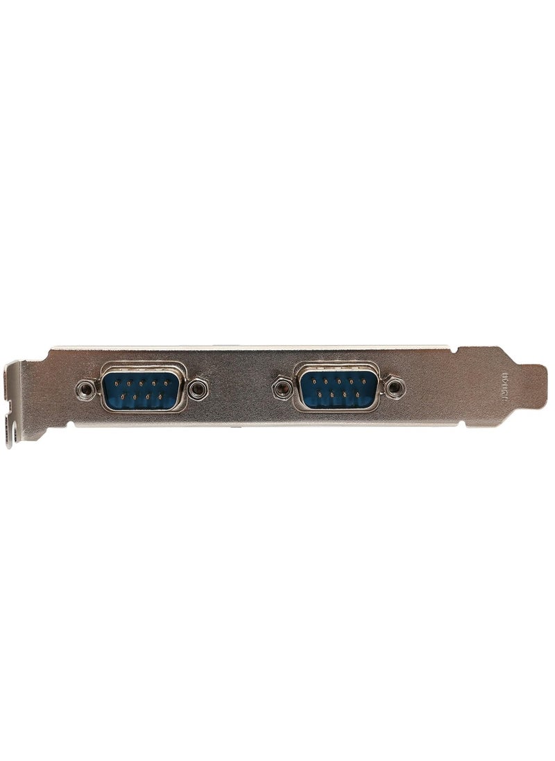 Generic 2x DP9 RS232 PCI Express Serial Controller Card with Low Profile Bracket and ASIC 99100 Chipset - Green  - Image 3