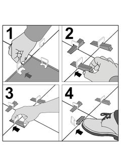 aürbo ARBO Tile Leveling System Plastic 16 MM Wall and Floor 200 PCS Set 200 PCS Wedges 200 PCS Leveller Clips Spacer  - Image 5