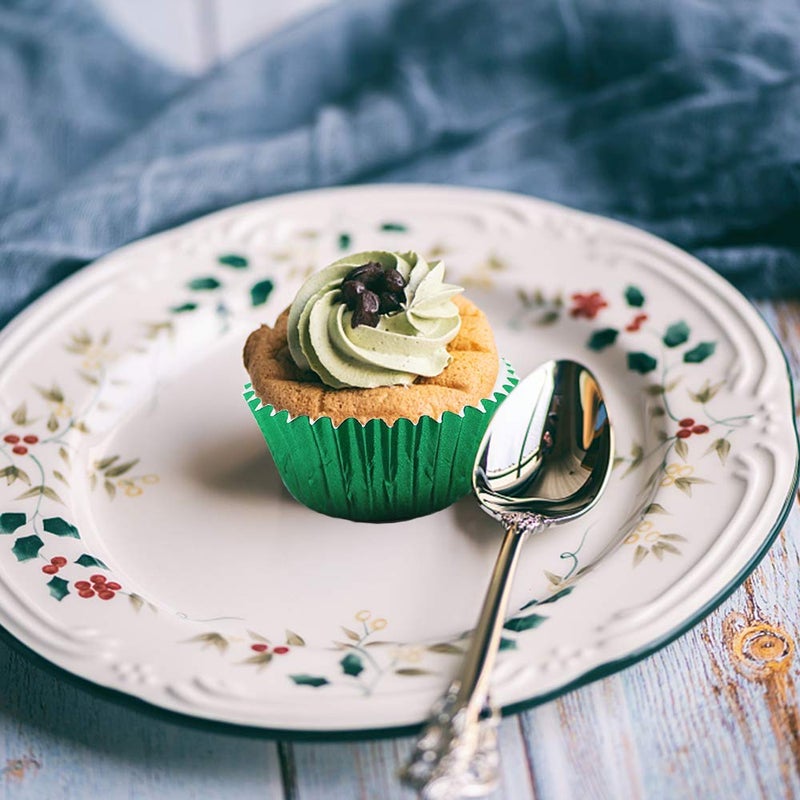 Golf Cupcake Liners Green,GOLF Standard Size Green Foil Cupcake Liners Wrappers Metallic Baking Cups,Muffin Paper Cases, 100 Pack - Image 5
