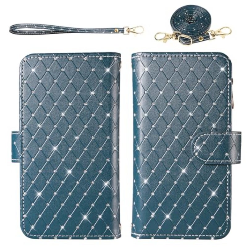 Compatible with rola 5 Wallet Case Zipper Cell and Screen Protector Crossbody Strap litter Flip Card Holder Phone Cover 5 XT2317DL XT2315-5 Women - Image 2
