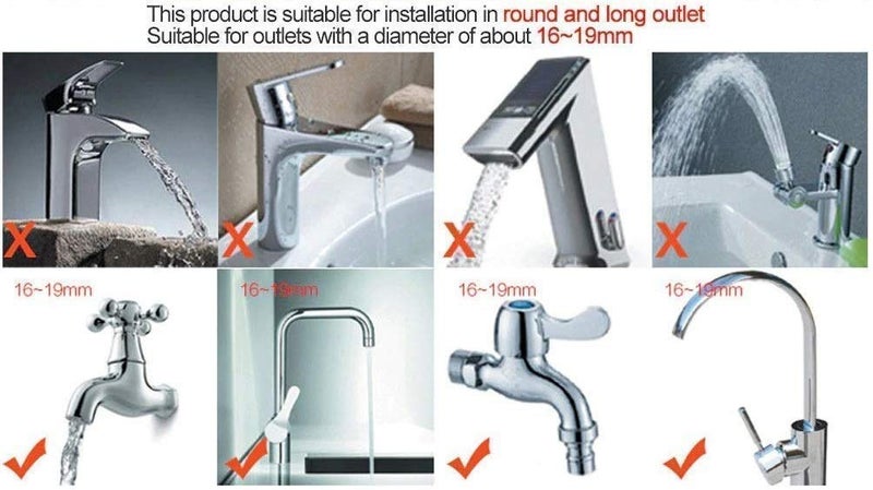 KhuHap Water Saving PVC Spray Nozzle for Kitchen Sink Bathroom Tap Garden Flexible sprinkler shower sprayer nozzle filter Flow Regulator Faucet Valve 25mm Random Color Pack of 1 - Image 5