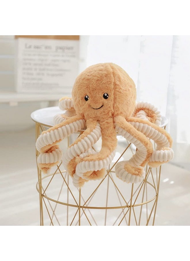 OUKEYI - 15.7 Inches Plush Cute Octopus Soft Toy Stuffed Marine Animal For Home Decor Christmas Birthday Gifts(Brown) - Image 1