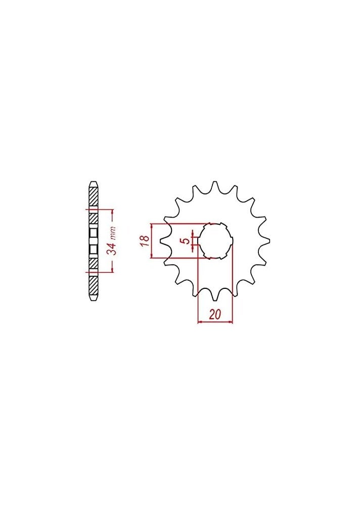 Wivplex 428 16T Motorcycle Front Sprocket - Image 2