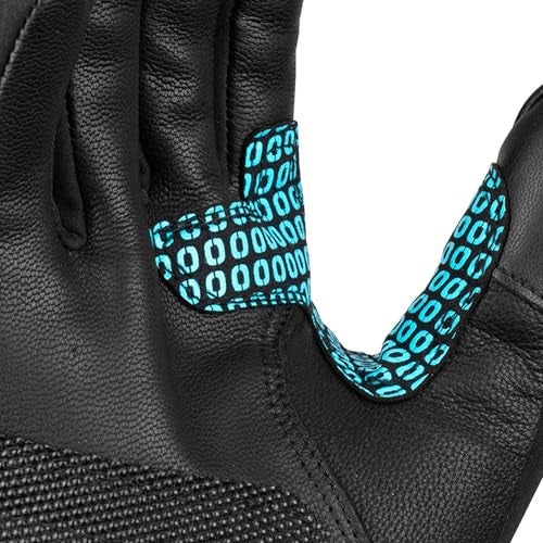Rynox Dry Ice Insulated Waterproof Gloves | Impact Protection | Abrasion Resistance | Full Gauntlet Motorcycle Riding Gloves - Black Blue, Medium, Cycling, Polyester - Image 5