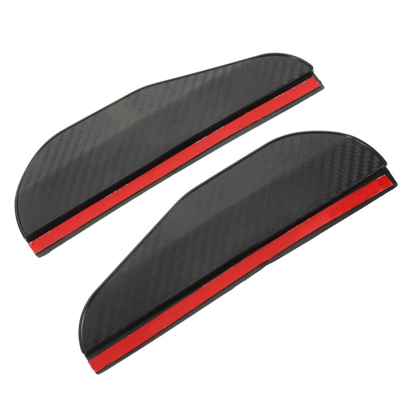 Carbon Fiber Side Mirror Rain Visors Waterproof 2 Piece Set - Image 2