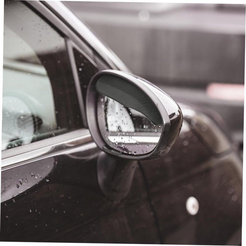 Carbon Fiber Side Mirror Rain Visors Waterproof 2 Piece Set - Image 4