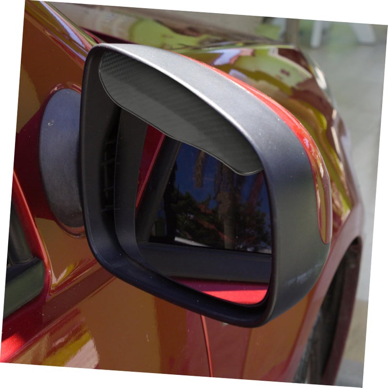 Carbon Fiber Side Mirror Rain Visors Waterproof 2 Piece Set - Image 5