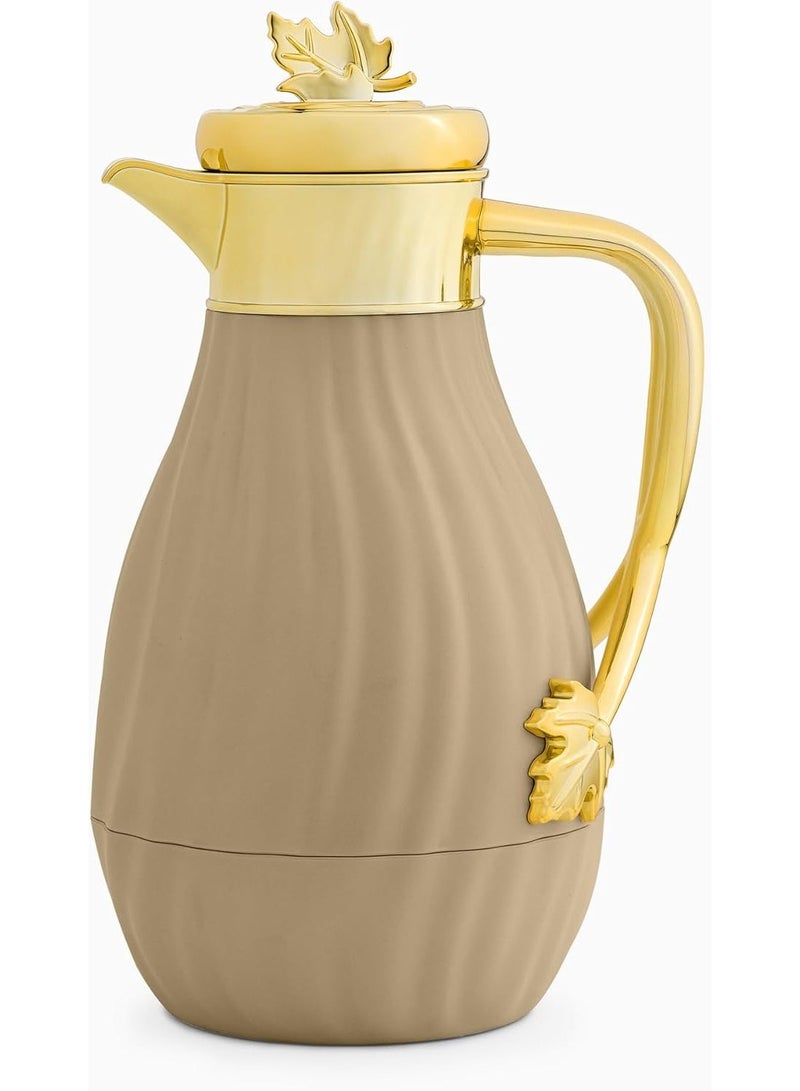 Master Gold Amira Luxury Tea and Coffee Flask Set with Gold Lid 1 Liter | Diafa Thermos for Tea and Coffee with 12 Hours Heat Preservation | Elegant Design for Events and Hospitality - Image 3
