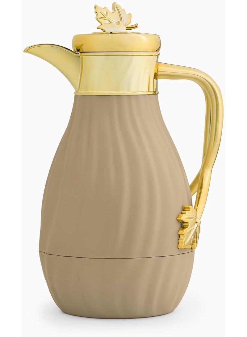 Master Gold Amira Luxury Tea and Coffee Flask Set with Gold Lid 1 Liter | Diafa Thermos for Tea and Coffee with 12 Hours Heat Preservation | Elegant Design for Events and Hospitality - Image 2