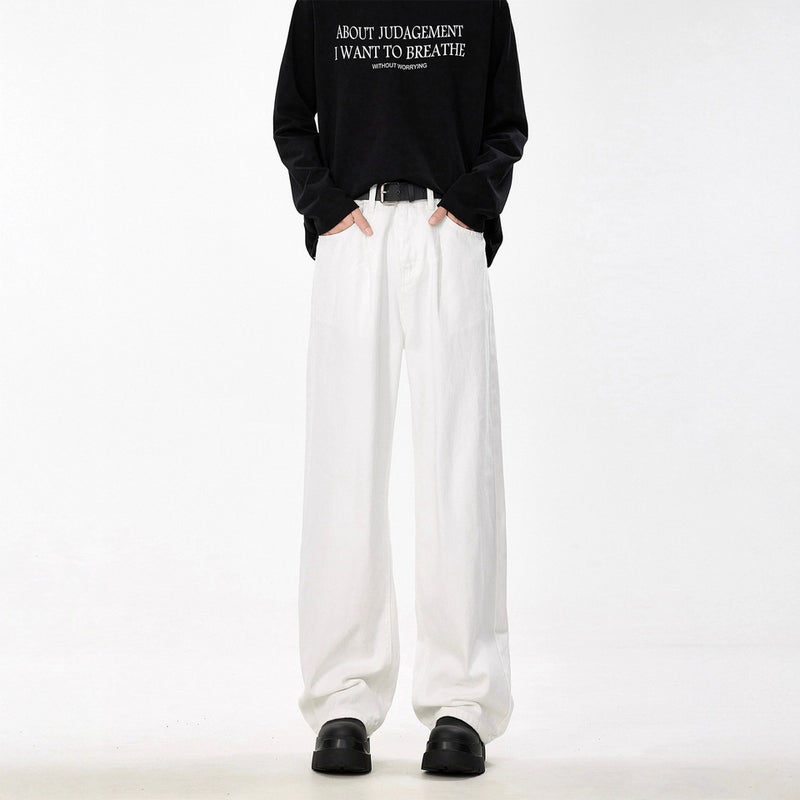 Unisex Classic Denim Jeans Loose Fit Daily Outdoor Wear - Image 3