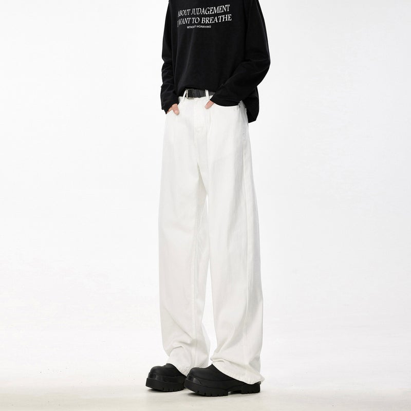 Unisex Classic Denim Jeans Loose Fit Daily Outdoor Wear - Image 1