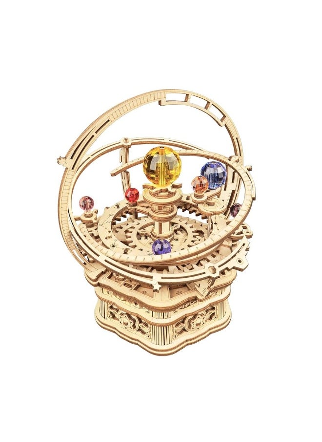 RoWood RoWood Music Box 3D Puzzles for Adults, DIY Wooden Mechanical Building Model Kits, Gift for Teens Kids on Children's Day/Birthday/Christmas - Starry Night  - Image 2