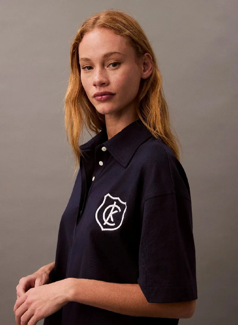 Calvin Klein Jeans Cotton Jersey Logo Polo Shirt