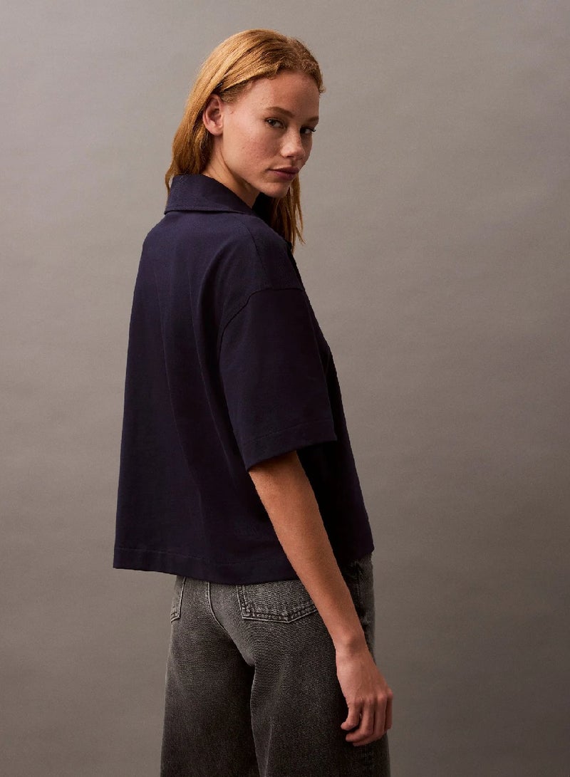 Calvin Klein Jeans Cotton Jersey Logo Polo Shirt - Image 2