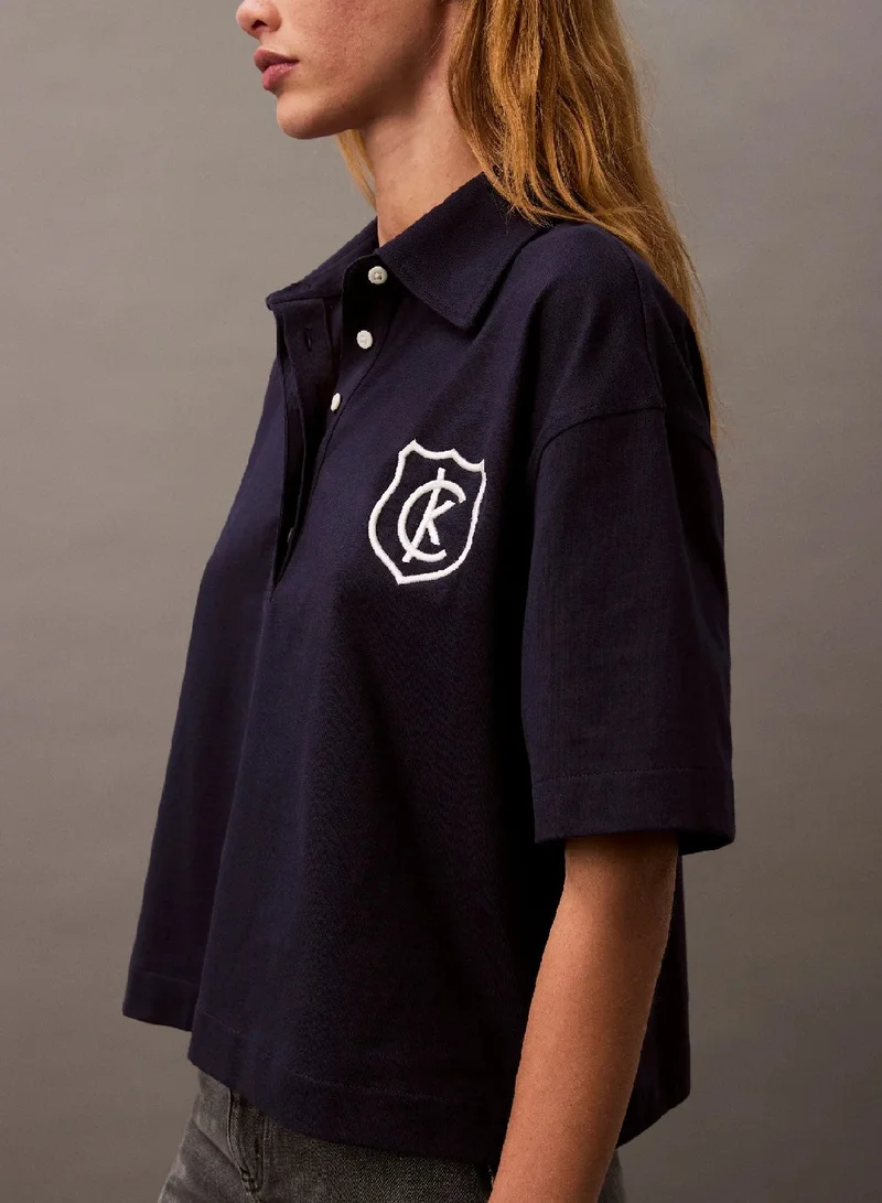 Calvin Klein Jeans Cotton Jersey Logo Polo Shirt