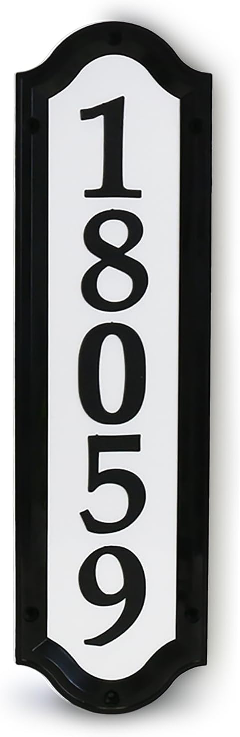 SmartSign SmartSign Home Address Sign with Self Adhesive Numbers 16 x 45 Plastic Frame with Reflective Face 2 SelfAdhesive Plastic Numbers Includes Alignment Templates and Hardware Made in USA  - Image 1