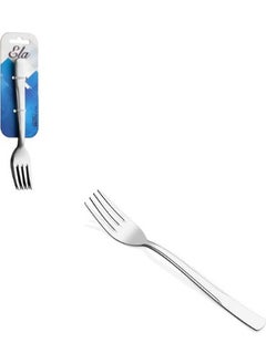 Emir Çelik Ela Model Plain Dinner Fork and Dinner Spoon Set 24 Pieces  - Image 3