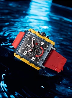 T5 T5 Men's Chronograph Square Dial Silicone Strap Watch  - Image 3