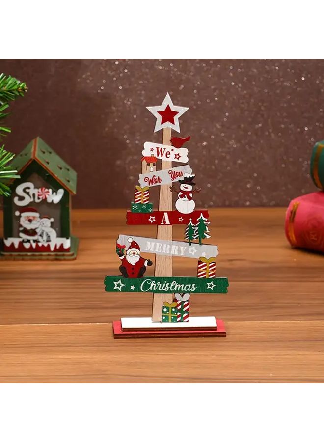 1pc Santa Claus Snowman Wooden Christmas Ornaments Festive Holiday Party Decor - Image 5