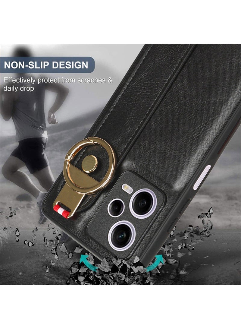 X-level Xiaomi Redmi Note 12 Pro 5g/Poco X5 Pro 5G Strap Ring Case With Anti-lose Cover Comfortable Touch Function Fold Protective Full Protection Anti-drop Anti-scratch Mobile Phone Accessory - Image 3