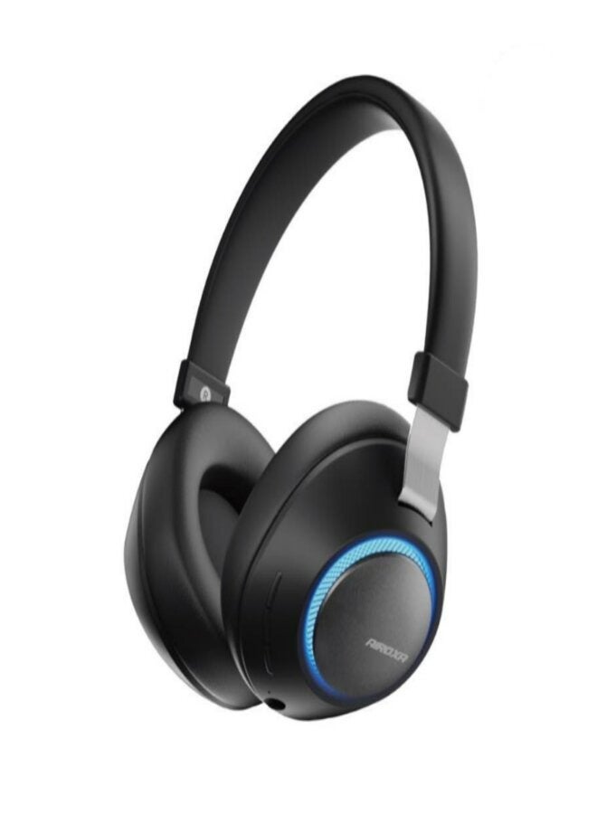 سماعة رأس لاسلكية مع صوت إضافي من Airoxa باللون الأسود