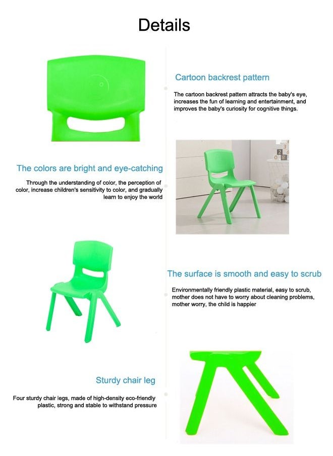 XIANGYU Green Plastic Stackable Chair 28/30/35/40/45CM  - Image 3