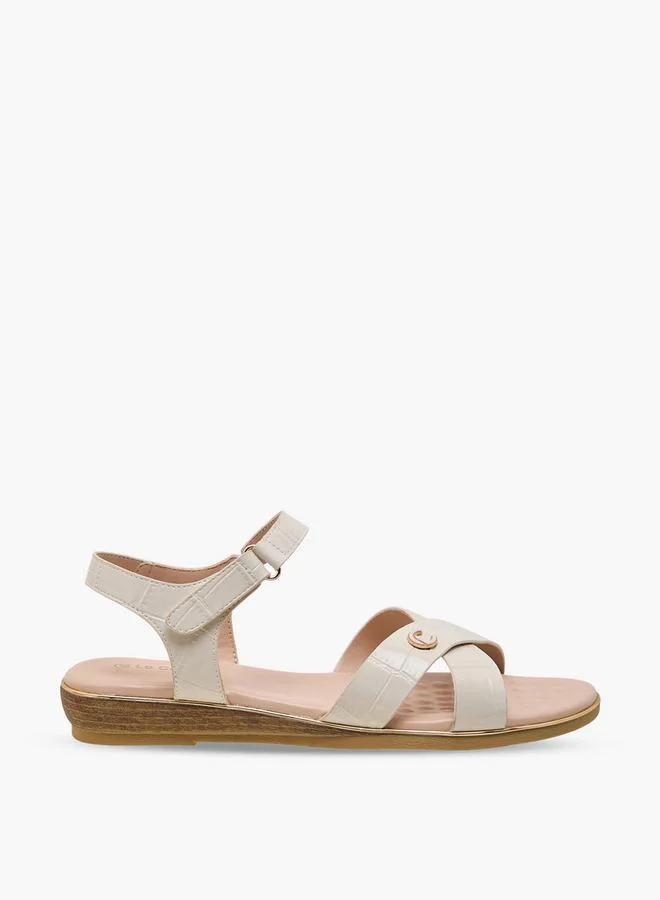 لو كونفورت Women Textured Cross Strap Sandals