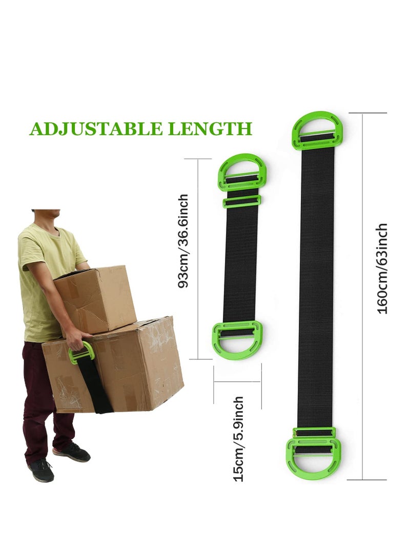 SYOSI Moving Straps, 2 Pack Adjustable Lifting Moving Straps, Handle Lifting Straps with Non-slip Gloves for Move and Carry Furniture, Appliances, Mattresses, Boxes, Support up to 600lbs - Image 2