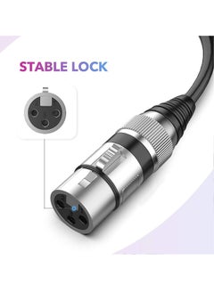 Generic Microphone Cable Mono Jack Unbalanced Cord 5 Feet Quarter-inch Female to XLR Mic Interconnect Cord for Dynamic XLR  to 1/4 inch 6.35mm  - Image 4