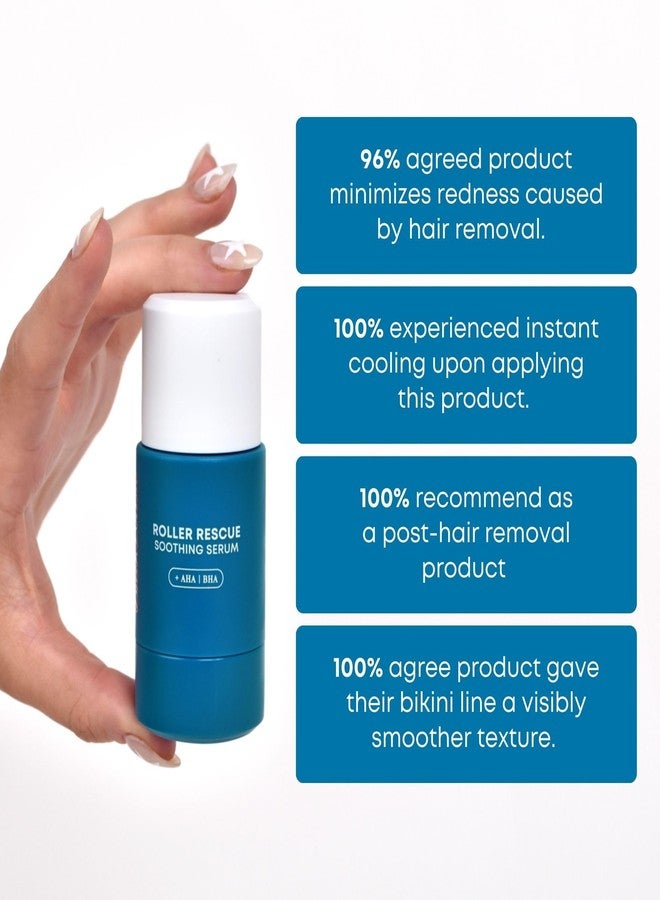 Bushbalm Ingrown Hair Roller Rescue And Nude Oil Bundle - Includes AHA & BHA - Exfoliating, Soothing, Cooling for Intimate Areas, Underarms - Helps With Razor Bumps and Ingrown Hairs, Blue (Bundle) - Image 4