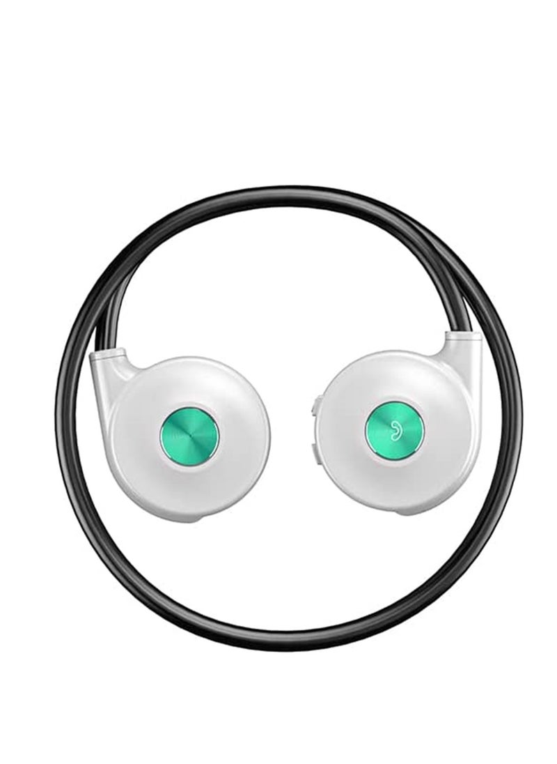 SYOSI - Bone Conduction Headphones, Open Ear Waterproof Bluetooth Bone Conduction Earbuds, Ear Painless Long Battery Life for Sports, Working, Driving, White - Image 1