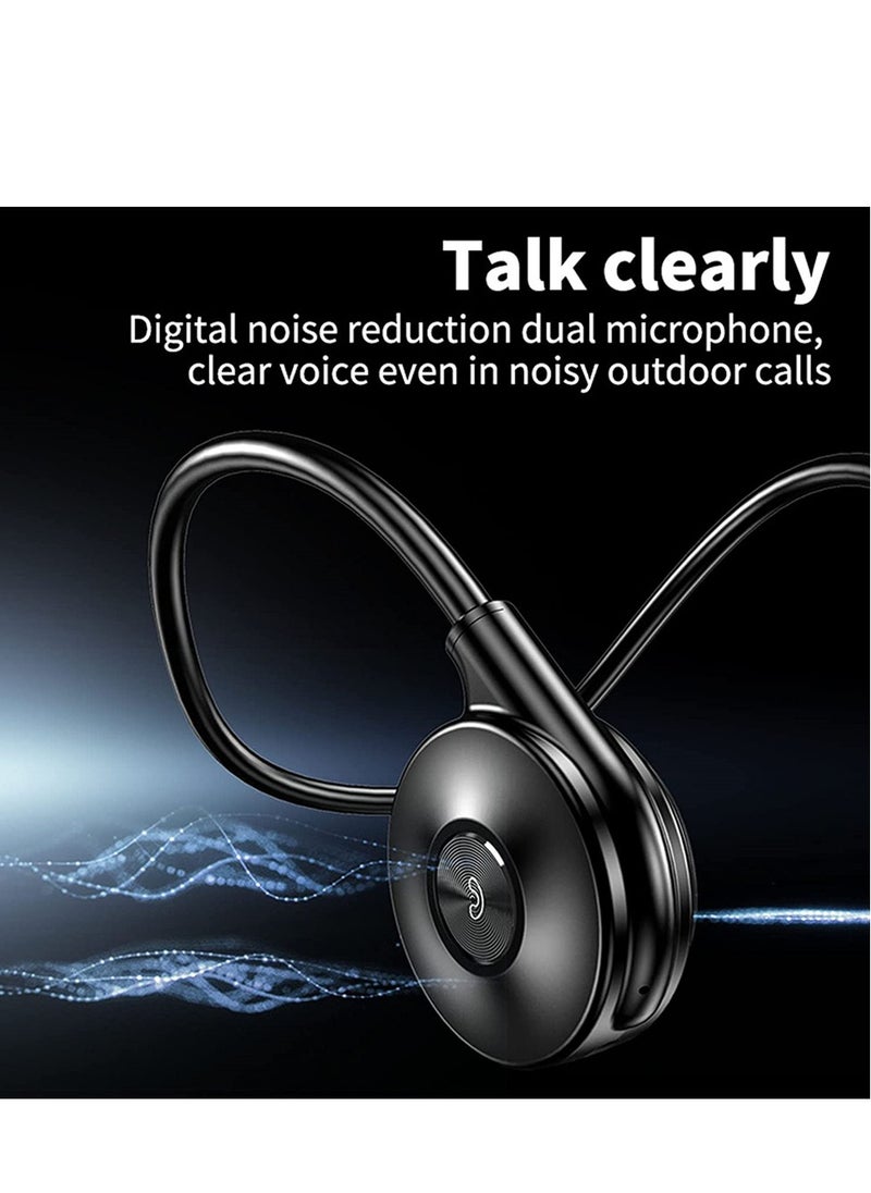 SYOSI - Bone Conduction Headphones, Open Ear Waterproof Bluetooth Bone Conduction Earbuds, Ear Painless Long Battery Life for Sports, Working, Driving, White - Image 1