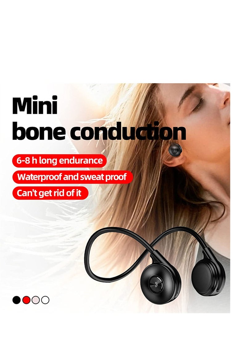 SYOSI - Bone Conduction Headphones, Open Ear Waterproof Bluetooth Bone Conduction Earbuds, Ear Painless Long Battery Life for Sports, Working, Driving, White - Image 1