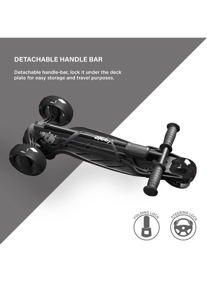 Ziggy سكوتر زيغي ثلاثي العجلات مع إضاءة LED (أسود) - Image 4