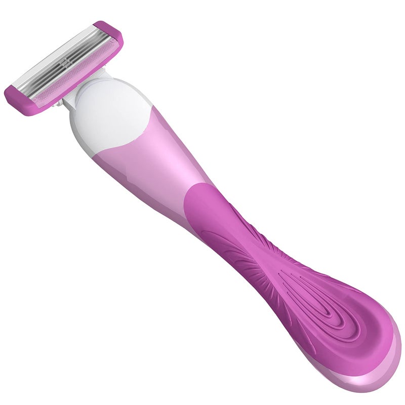 ShaveMOB 3-Blade Women's Razor Kit (Flex Head Handle + 12 Refills) - The Practical Shaving Kit - Image 3