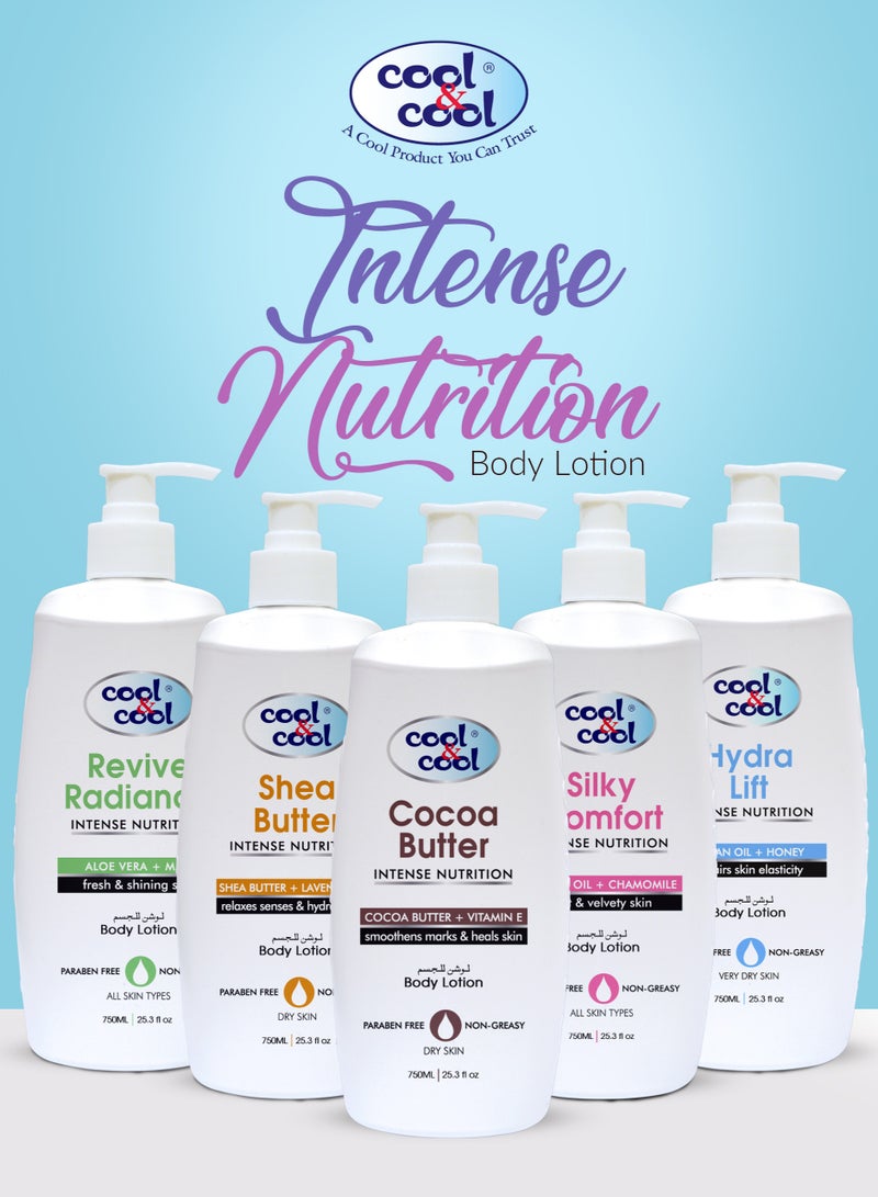 Cool & Cool Cocoa Butter Body Lotion 750 ML - Moisturizing Formula with Cocoa Butter & Vitamin E, Non-Greasy & Paraben-Free, Smooths Marks and Heals Skin - Image 5