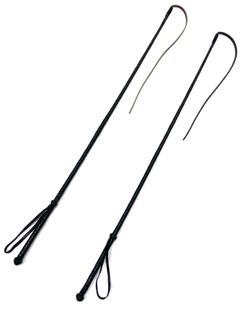 PETS TRIANGLE 40 Inch Long Genuine Leather Horse Training Stick with Leather Popper (Brown Popper) - Image 5