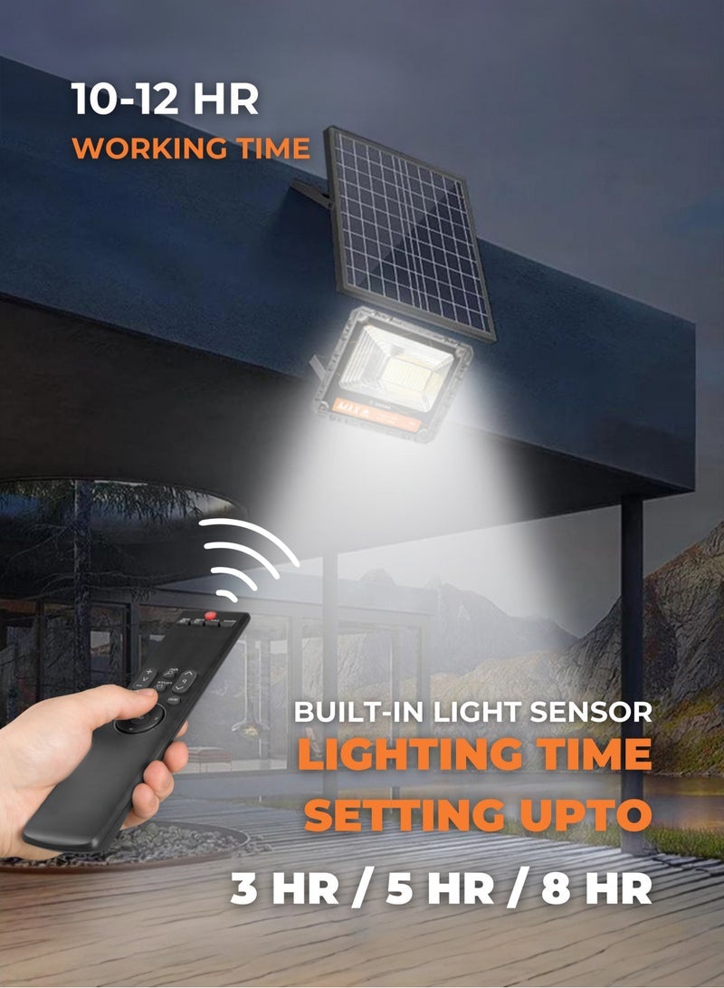 Max Solar 800W High-Intensity LED Flood Light - IP65 Waterproof Outdoor Security Lamp with 18Ah LiFePO4 Battery & Dusk-to-Dawn Remote Control - Image 5