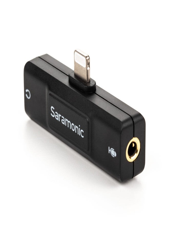 Saramonic SR-EA2D Lightning Audio Interface with 3.5mm TRS or TRRS Mic Input and 3.5mm Headphone Out for Apple iPhones and iPads with Lightning, Black - Image 2