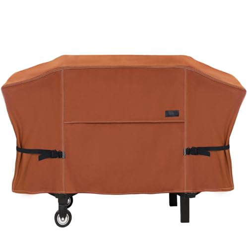 NettyPro Griddle Cover for Blackstone 28 inch Griddle Waterproof Heavy Duty 2 Burner Flat Top Gas Grill Cover for Blackstone 28 Griddle Cooking Station Camping Brown