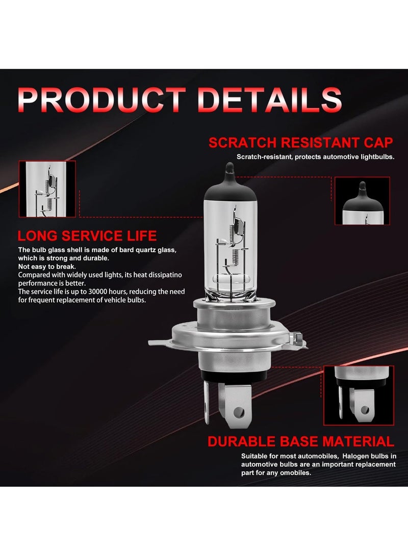 FEEMA H4 Halogen Headlight Bulb 12v_60/55W 5000K – Ultra Bright Clear Vision Quartz Glass Bulbs with Long Lifespan for Safe Night Driving and Extreme Weather Conditions - Image 3