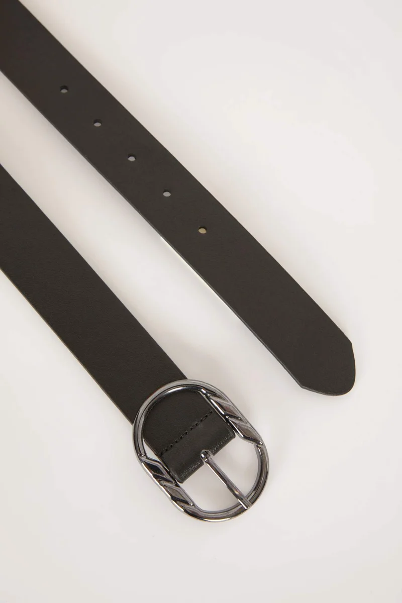 Defacto  Woman Oval Buckle Faux Leather Denim Belt for Women | Best Price UAE