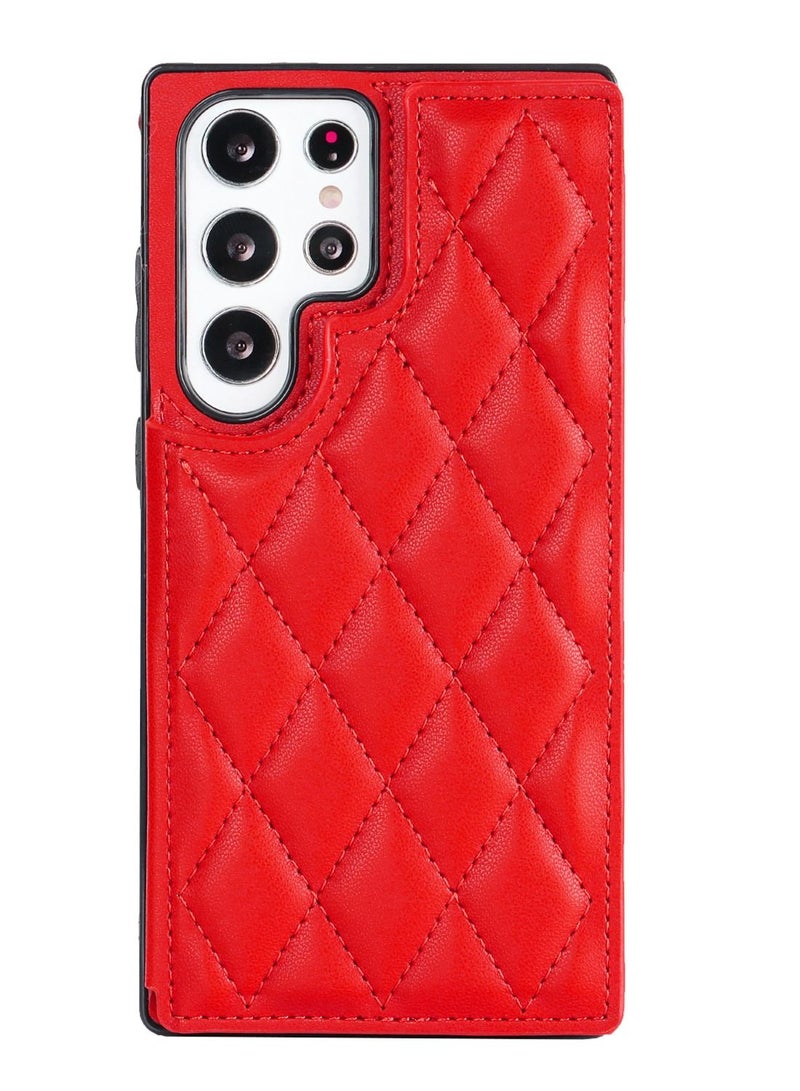 Suteni Magnetic Back Cover Card Slots Leather Phone Case for Samsung - Image 1