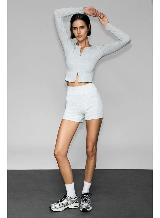 Urban Beat  ONIRA Women’s Soft, Stretchy Fabric Heathered Grey Sports Shorts with Print Detail. for Women | Best Price UAE